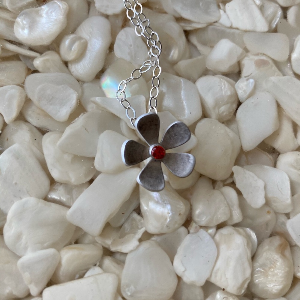 Sterling Silver 60s style pendant